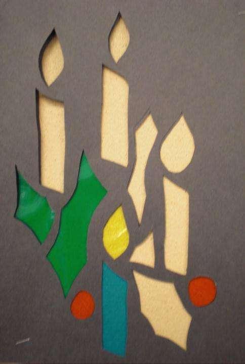 Stained Glass Windows Have the students draw a simple design. Cut out two layers of the design.