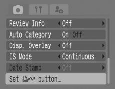 122 Various Shooting Methods Registering Settings to the Print/Share Button See Functions Available in Each Shooting Mode (p. 238).