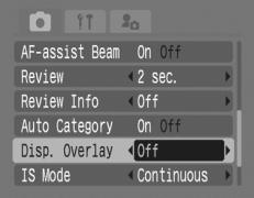 124 Various Shooting Methods Setting the Display Overlays See Functions Available in Each Shooting Mode (p. 238).
