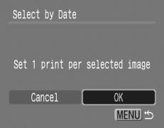 4 Configure the print settings. 1. Press and choose [Order]. 2. Press the button. The screen will return to the selection method screen.