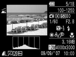 58 Basic Operations Playback Mode (Detailed) a Histogram (p. 59) b c d e f g h a Auto Category/My Category pp. 121, 136 pp. 14, 70, Shooting Mode 81, 84, 88 b Metering Mode p. 108 ISO Speed p.