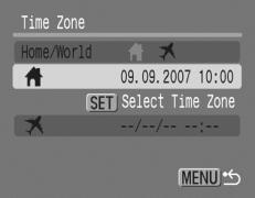 Basic Operations 61 Setting the World Clock When traveling abroad, you can record images with local dates and times simply by switching the time zone setting if you pre-register the destination time