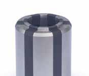The segmented clamping bushings consist of a combination of a high-quality tool steel and a high-tech elastomer.