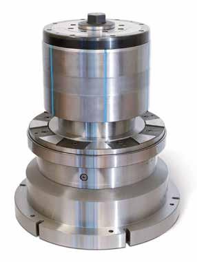 The actuation can be initiated by hydraulic pressure, pull rod or an internal spring package. Type E2 segmented clamping bushings are suitable for compact workpieces with smaller diameters.
