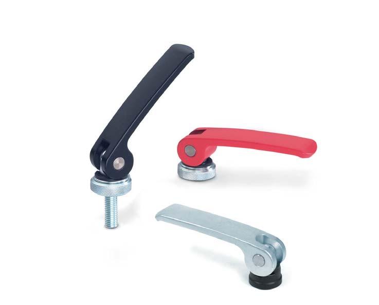 Continuation of GN 927 / GN 927.3 Clamping levers with eccentrical cam Setting nut Plastic contact plate Lag nut/screw l 3 min.