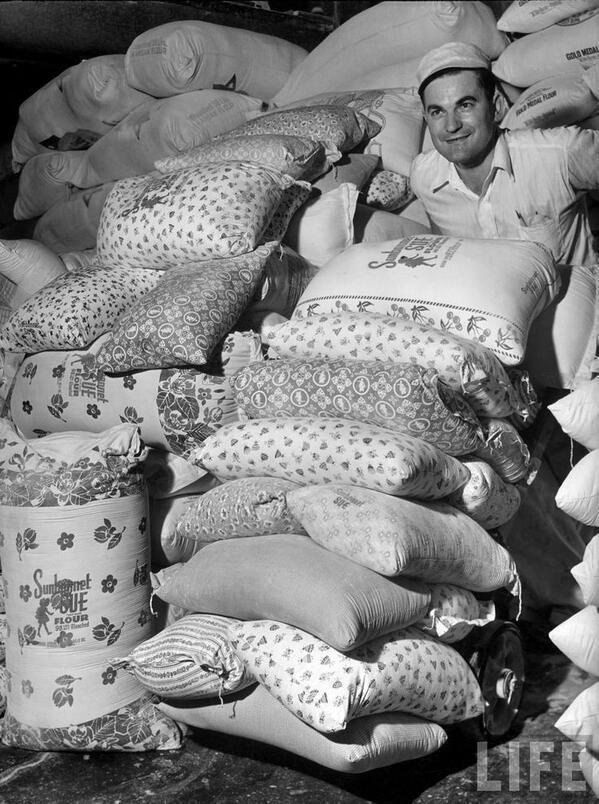 An interesting history about calico During the Great Depression in the 1930s, women used to make clothes for their children and themselves out of cotton flour sacks because money was tight and there