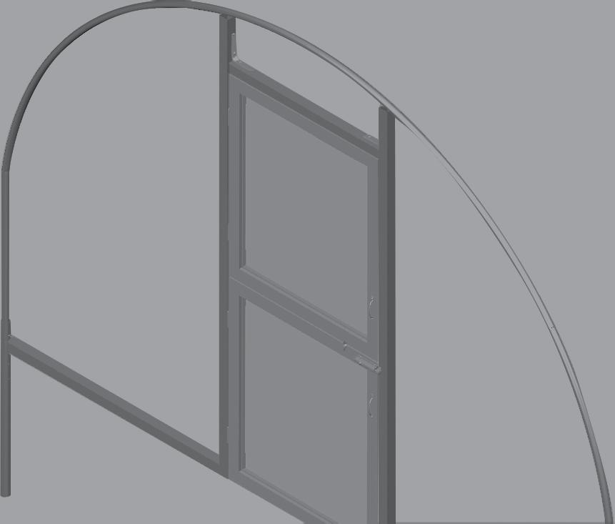 ClearSpan Cedar 12' Wide End Frame Kit with Dutch Door