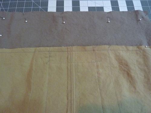 Flip each panel to the right side and topstitch