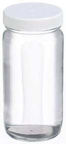 6 AC Round Bottle Clear, USP Type III soda-lime glass Taller & narrower than Straight Sided Jars Available with caps attached or bulk packs without caps Cat. No.