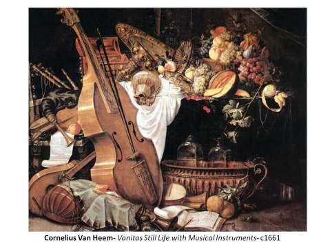 Cornelius Van Heem- Vanitas Still Life with Musical Instruments- c1661