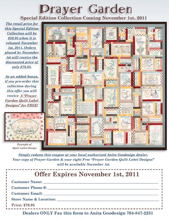 price for this beautiful collection and second, you get an added bonus of 8 Quilt Labels Designs exclusively for the