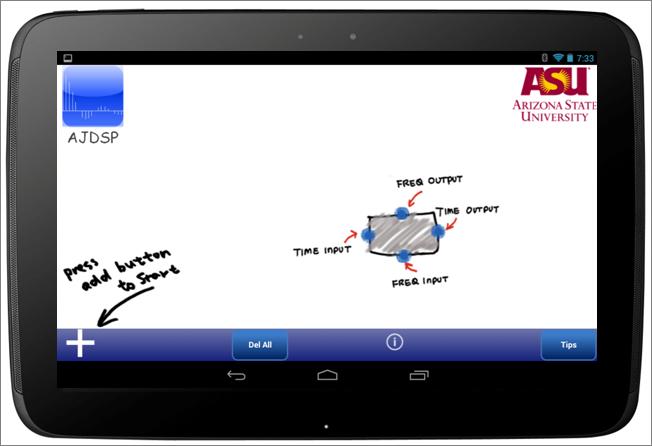 Figure 1.4: Splash screen of the AJDSP app. they do [37].