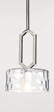 Lamps: Five E12 base krypton lamps, each 60w max., included. MINI-PENDANT P5306-104WB Polished Nickel Size: 8" dia., 12-1/2" ht., Overall ht.