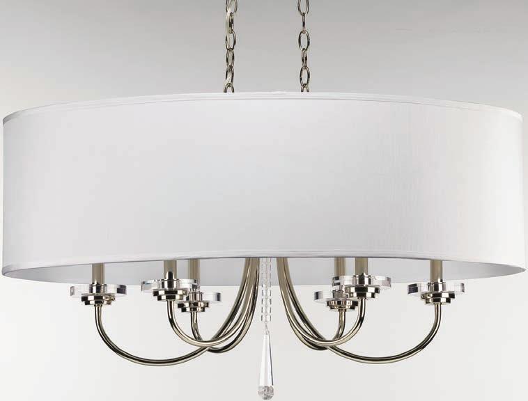 w/chain163"; wire 15'. Lamps: Nine candelabra base lamps, each 60w max.