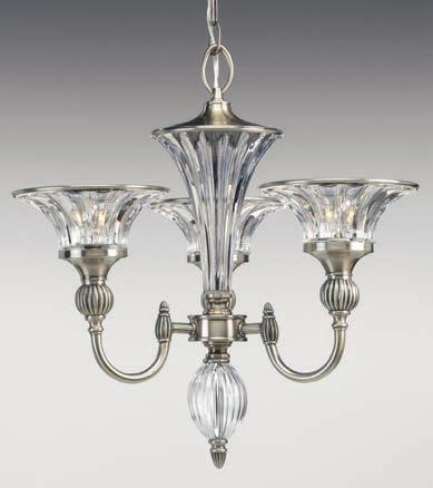 P4504-101 LINEAR CHANDELIER P4503-101 Classic Silver Two-light. Size: 33" l.