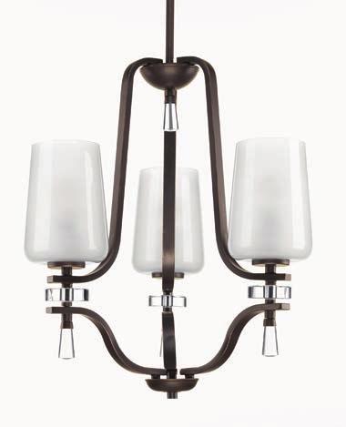 CHANDELIER, FOYER AND PENDANTS THE INDULGENT COLLECTION FEATURES CLEAR GLASS SHADES WITH