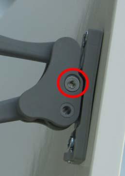 after some time of use Tilt adjustment screw on the front fitting is worn-out and can no longer hold the flap straight.