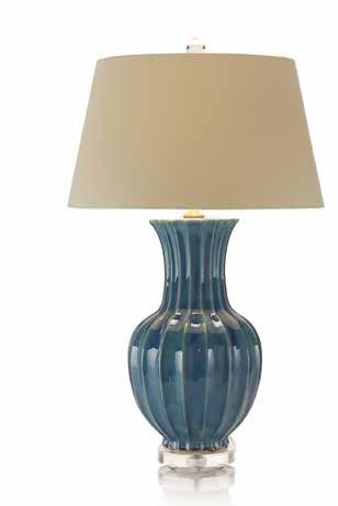 JRL-8457 36 H Drip Glaze Squattie Lamp Shade: 14" X 14" X 17" Brass.