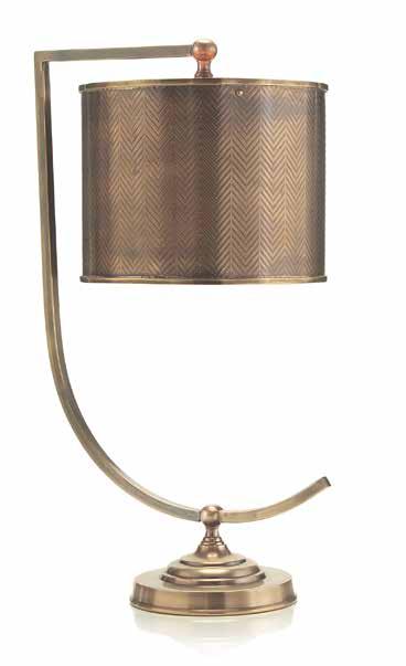 JRL-8742 33"H Espresso Leather Table Lamp Mixture of shapes all wrapped in espresso