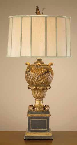 Gold Lamp Shade: 19" X 20" X 12", French beige.