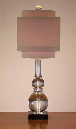 8 9 JRL-8233 34"H Crystal double gourd lamp.