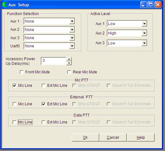 PROGRAMMING Setting the Outputs to be Active High or Active Low The following screen shows the setting up of the outputs to be either active high or active low.