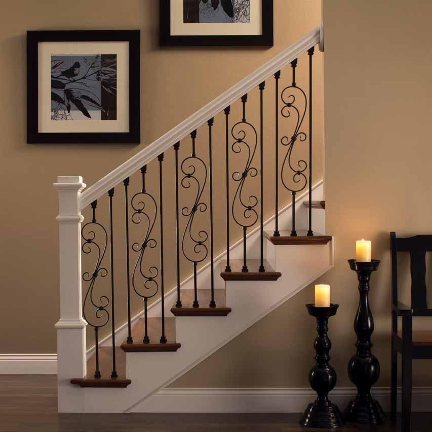 Iron s Featured Products: 701 Plain Baluster - Satin Black 451 Scroll