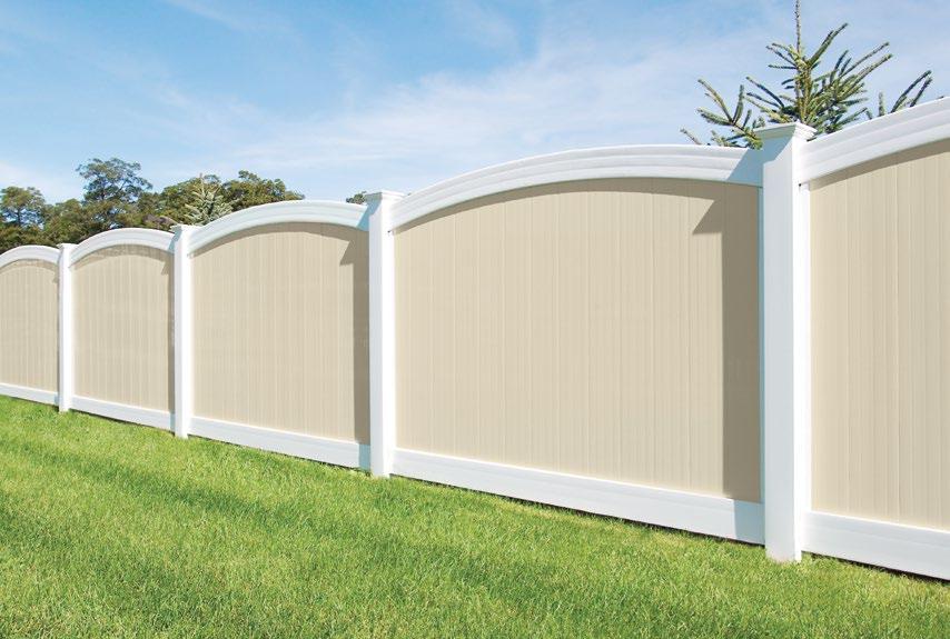 Privacy Privacy panels feature a U-jointed tongue and groove picket and come in a wide variety of decorative tops.