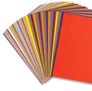 Each pack includes 100 sheets of 10 assorted colors, 16 packs of 9" x 12", and four packs of 12" x 18", to total 2,000 sheets per case! Color assortment varies per pack. D11400-1009 $95.45 $80.