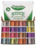 61 Large-Size Crayola Sets Crayons measure 4"L x 7/16"Dia. Set of 8-Color Tuck Box Includes Red, Orange, Yellow, Blue, Green, Violet, Brown, and Black. 12/EA D20104-1089 $2.21 $1.86 $1.