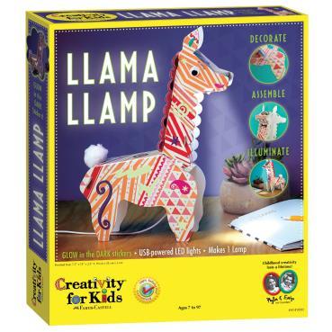 Llama lamp: Decorate, assemble, and illuminate this lovely llama-shaped lamp.