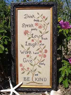 message on a lovely floral vine ~ Plenty and Grace $14, created as a