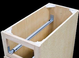 3/4 Extension Undermount Slide for Face Frame Construction USF Series 3/4 extension slide completely hidden from the user Soft close feature automatically engages the drawer and brings it to a swift,
