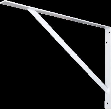 Brackets Heavy Duty Shelf Utility Bracket 21-1/4 Extra heavy duty 1-1/4 wide steel design. Supports up to 1200lbs per pair. Thick white painted finish is durable and rust resistant.