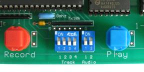 Wizard - 3 Controller Board Optional Multi Track Selection Page 15 Track Select Switch / Jumper - Set-up The Wizard 3 Board will record and playback up to 4 separate tracks for up to 8 R/C type servo