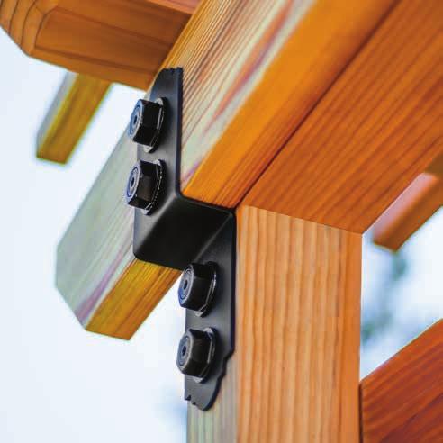 It installs quickly and easily with the Outdoor Accents structural SDS screw and hexhead washer for the look of a bolted