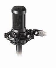 20 Series Studio Microphones AT2035 Cardioid Condenser Microphone cardioid top applications: vocals, overheads, guitar cabinets, podcasting Large diaphragm
