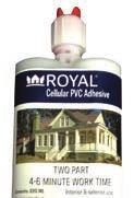 Cellular PVC Adhesive 220 ml Slow Cure 12 220 ml Large Quickmixer Tip