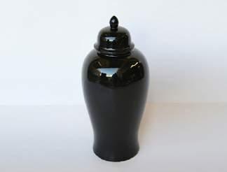 63 cm BGV007 Black Barrel Vase 40 x 20