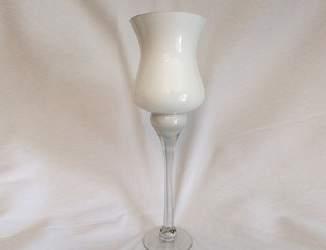 White Curved Vase 60cm