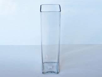 Square Glass Tapered Vase 70 x 15 cm GV022 R40.