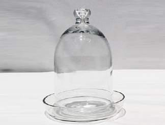 00 Medium Dome On Glass Stand 38