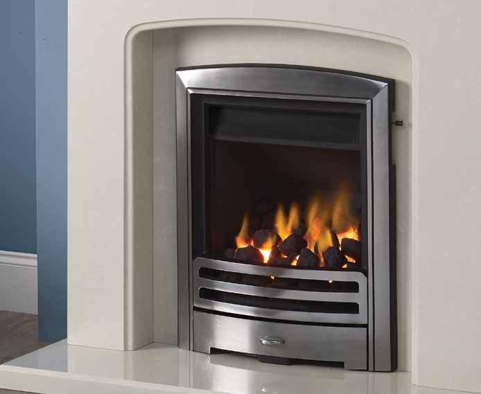 AVAILABLE WITH ALL FIREFRAMES, TRIMS AND FRETS FROM PAGE 46 PULSAR FULL DEPTH RADIANT GAS FIRE A No Canopy required on Fireframes with this Fire C The Pulsar is a contemporary full depth decorative