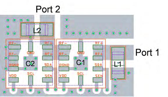 Layout Recommendations For optimal results, place a ground fill directly under the DTC package on the PCB. Layout isolation is desired between all control and RF lines.