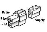 3.3. Power connectors 3.3.1. OEM - automotive type As supplied with Icom, Yeasu and other radios. Supply side (female terminal), radio side (male terminal).