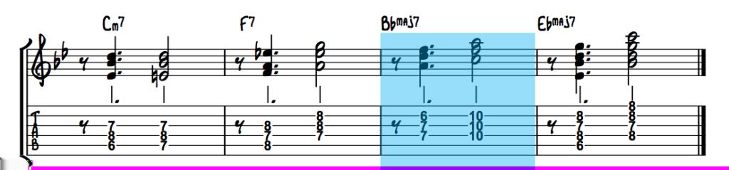 Why the Dm and F traids? Building triads off of the chord 3 rd and 5 th allows you to play specific chord tones in a given chord.