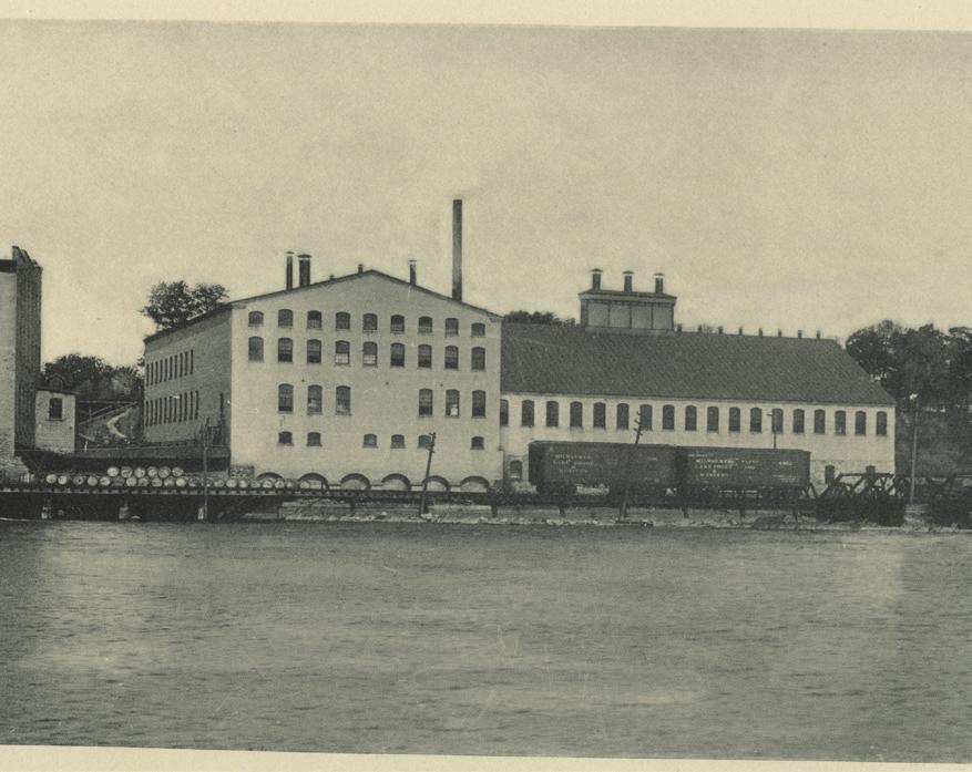 The Fox River area had the needed water and the river powered the mills. Photograph courtesy of the Neenah Public Library.