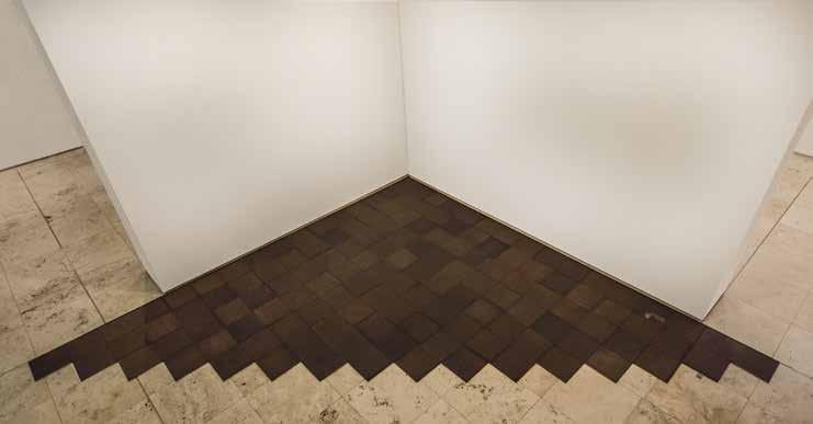 Above: Carl Andre Steel Σ 16 1978 136 hot-rolled steel plates 480 x 480 x 1cm Gift of the artist 2011 Newcastle Art Gallery collection Carl Andre/VAGA. Licensed by Viscopy, 2014.