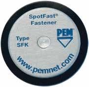 13 mm may be attached to thicker sheets using a PEM SpotFast fastener.