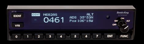 The KT 74 supports the ADS-B OUT * 1090- ES improvements